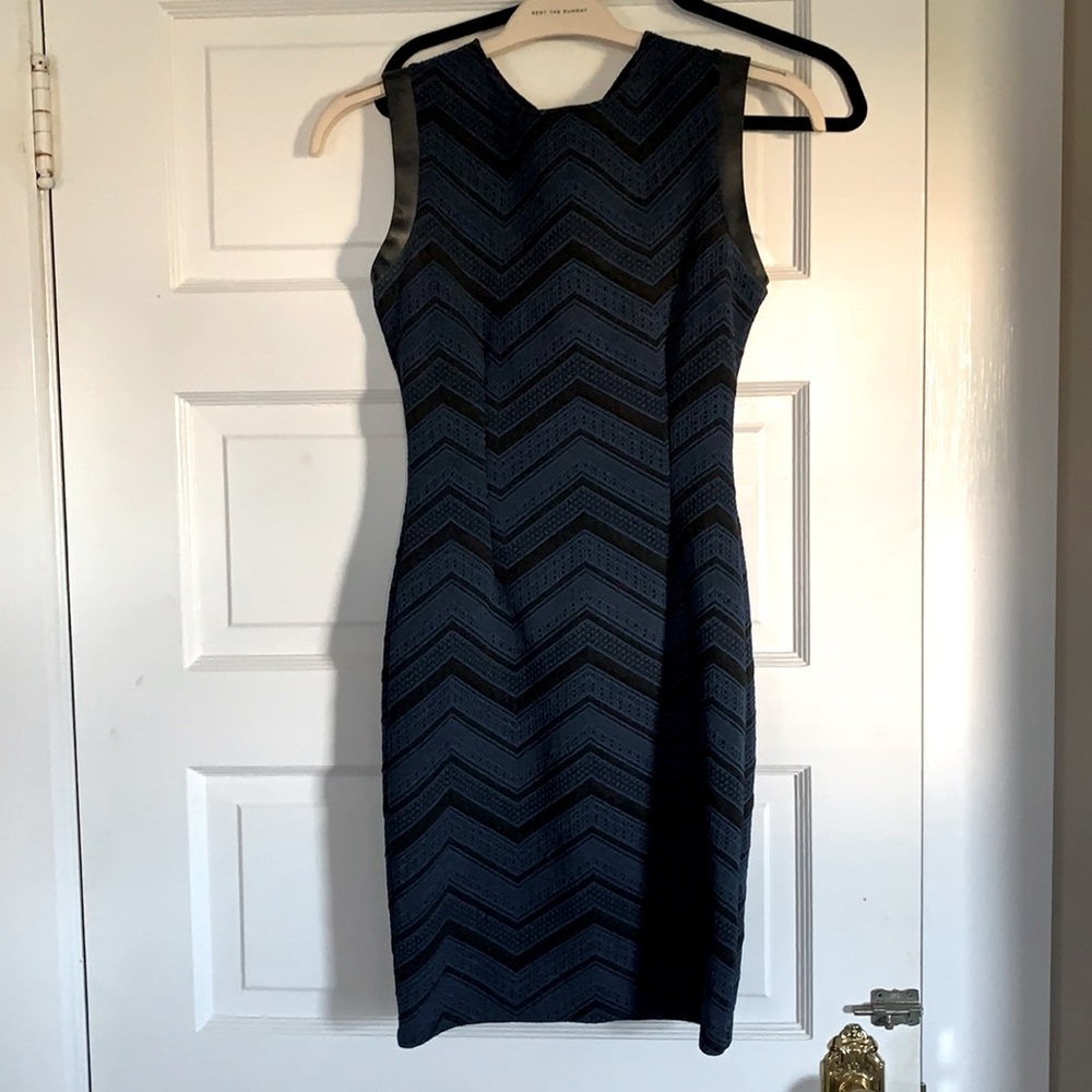 EUC blue chevron dress from Saks Fifth Avenue